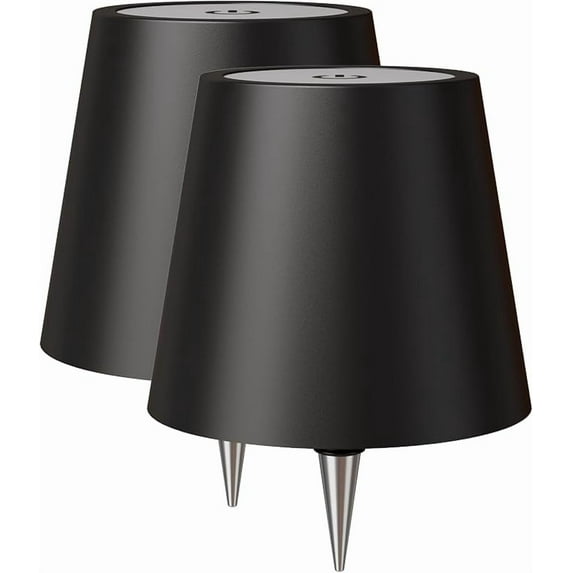 Wine Bottle Lights, Wireless Bottle Lamp Shade with 3 Color Temperature, Rechargeable Stepless Dimming LED Bottle Lights for Liquor Bottles, Desk Lamp for Bedroom Restaurant Bar - Black