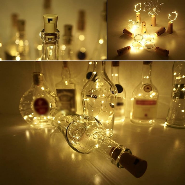 String Wine Bottle Lights 10x BOTTLE TOP STRING LIGHTS LED Fairy Wine