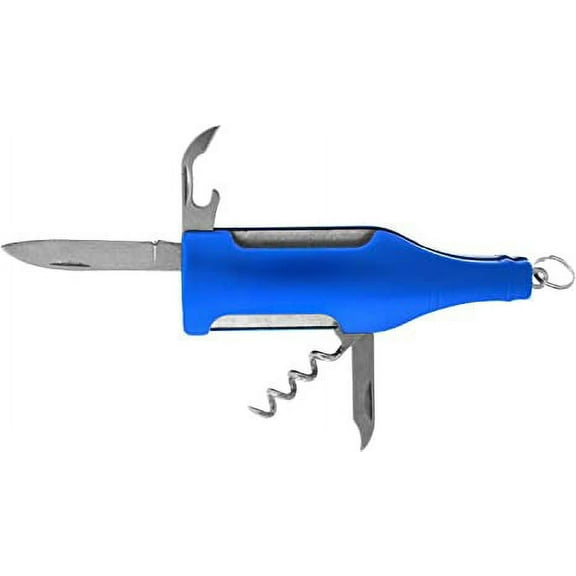 Wine Bottle Multi-tool opener. (Blue)
