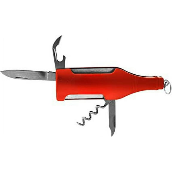 Wine Bottle Multi-tool opener. (Red)