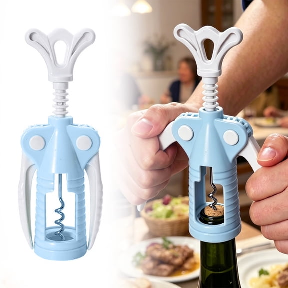 Wine Bottle Opener Lever Style Cork Remover For Wine Beer Home Kitchen Bar Use(Blue-18.5X7Cm)