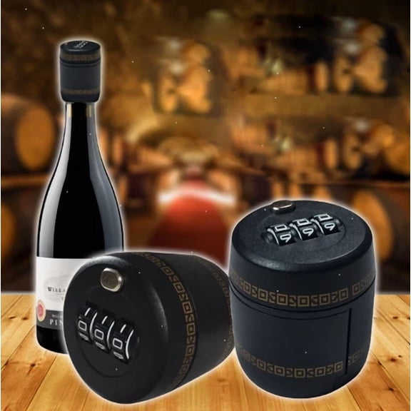 Wine Bottle Password Lock 3 Digal Number Wines Bar Bottle Cap Lock Sealed