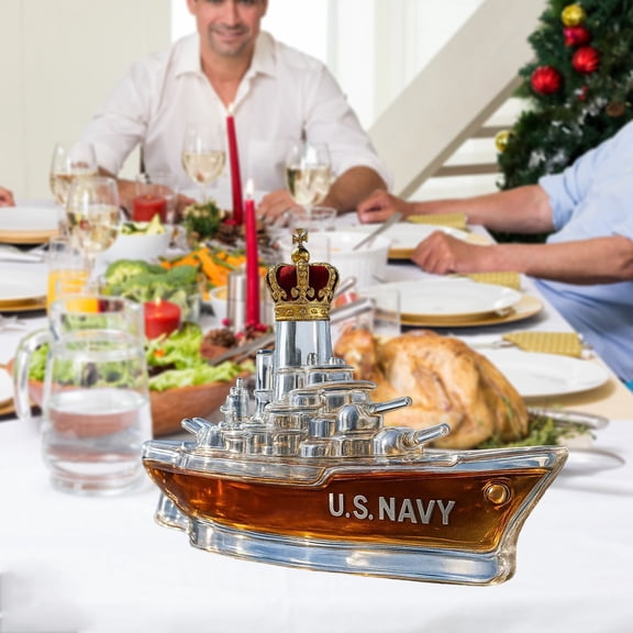 Bottle Ship-shaped Bottle Elegant Glass With Design Bottle For Home Bar And Idea Universal Use Unique design for carnivals, parties, and holidays