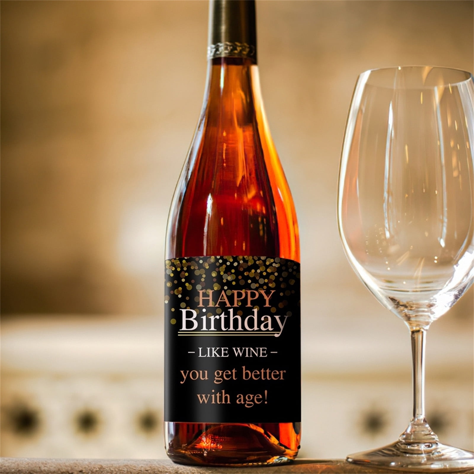 Wine Bottle Stickers 4.7x3.7in Clear Pattern Bright Vivid Colors Widely