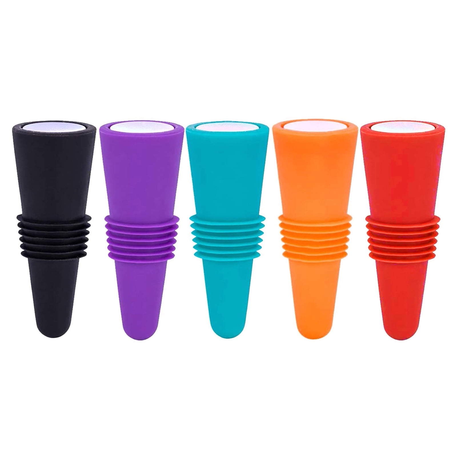 Wine Bottle Stopper Color Silicone + Stainless Steel Wine Stopper