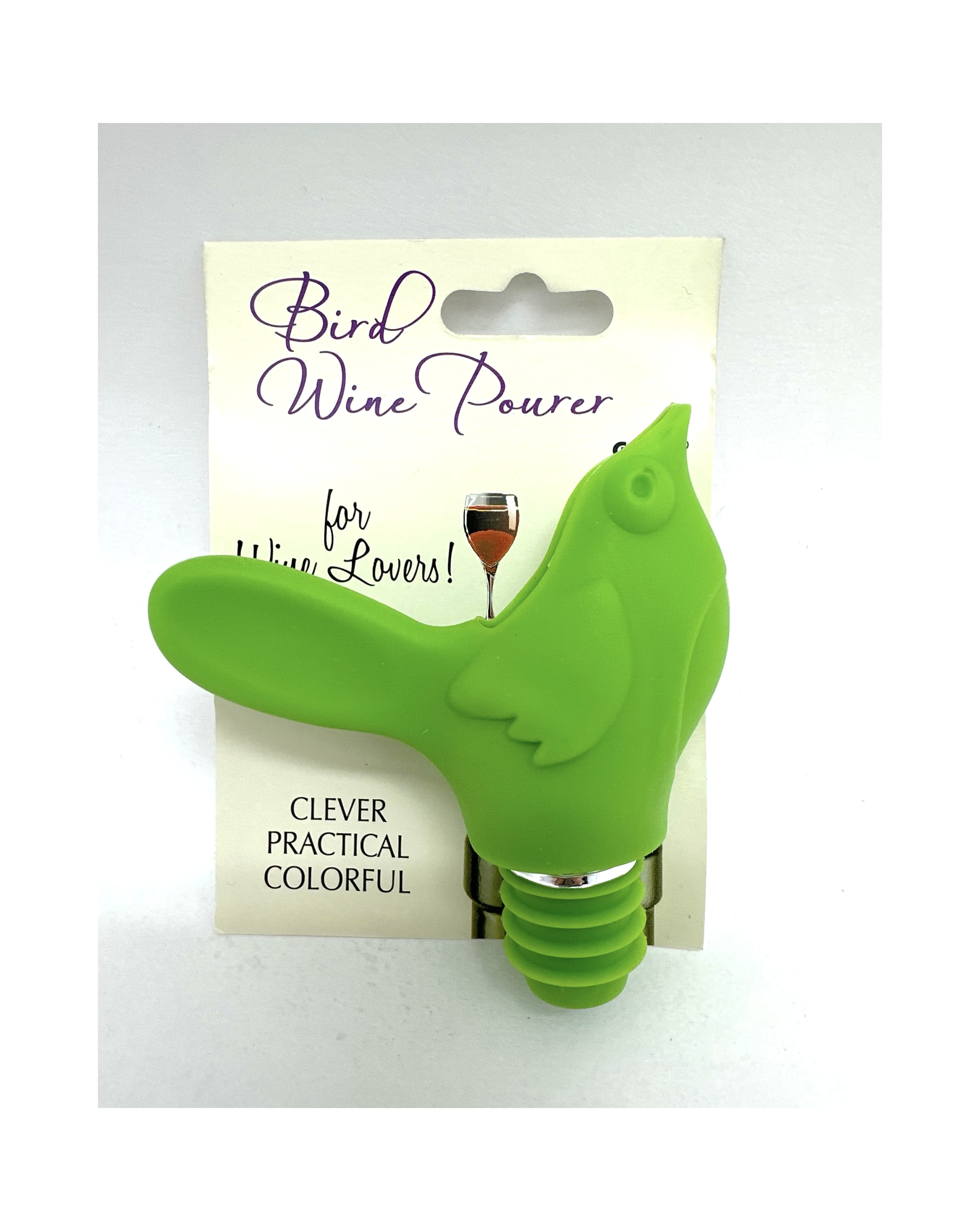 Wine Bottle Stopper Pourer Ganz Bird Wine Pourers (Green)