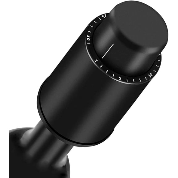Wine Bottle Stoppers, Reusable Vacuum Wine Stoppers, Wine Sealer Preserver with Time Scale Record, Wine Saver Wine Vacuum Pump Keep Wine Really Fresh, Black