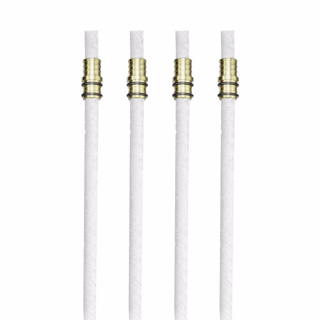 Wine Bottle Torch Kit 4 Pack, Includes 4 Long Life Torch Wicks, Brass