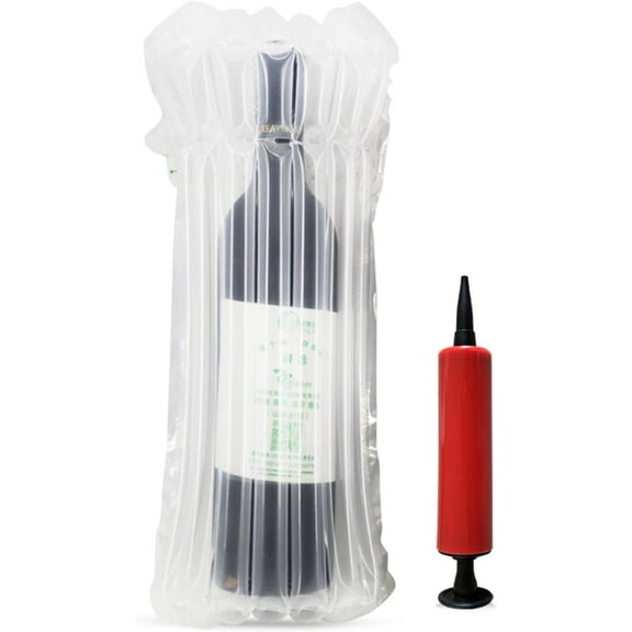 Wine Bottle Travel Protector Bags, 16 Packs Inflatable Bubble Cushion Wrap, Safety Choice for Glass Bottles in Transport with Luggage,Pump Random Color