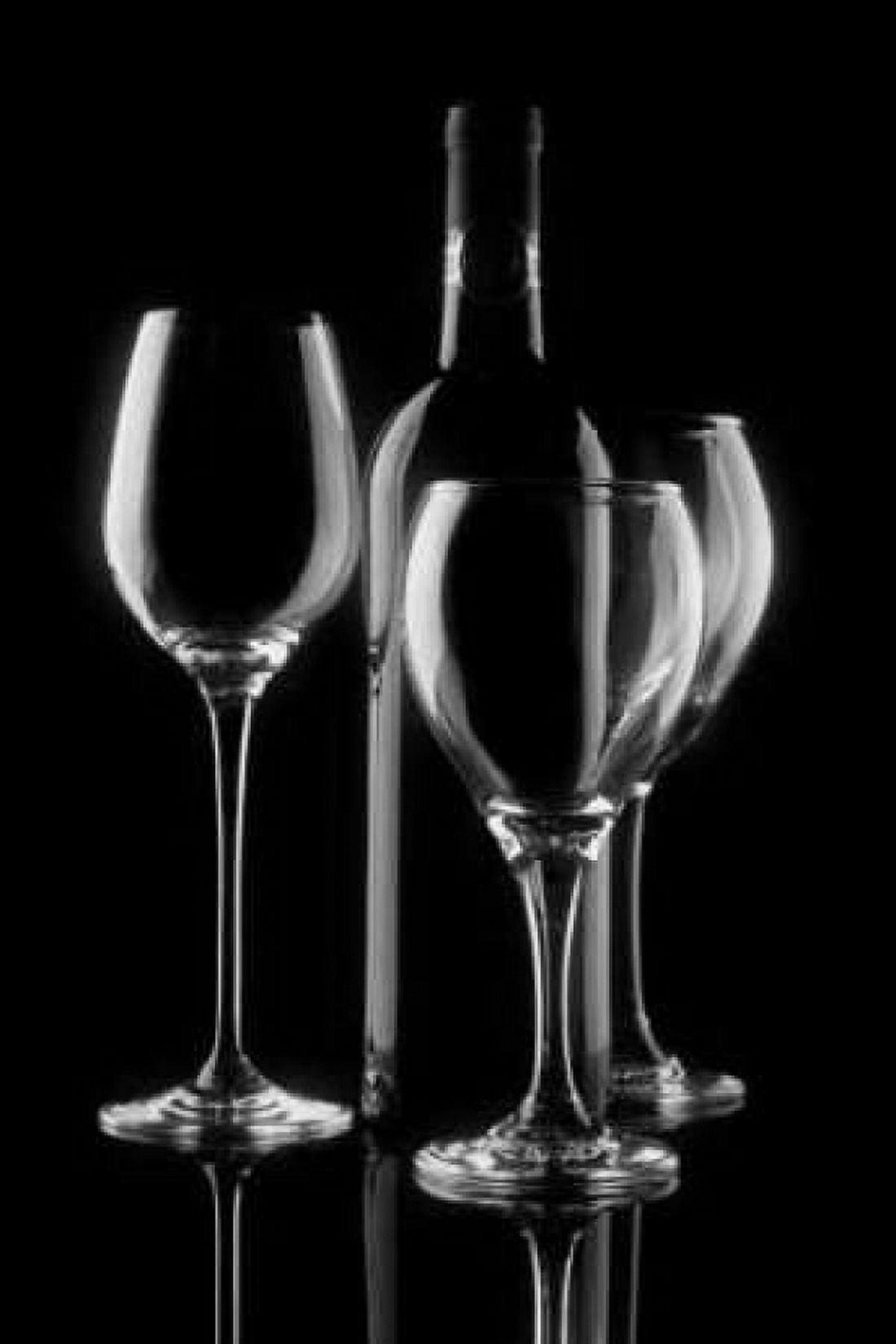 Wine Bottle and Glasses Canvas Art - C Thomas McNemar (12 x 18)