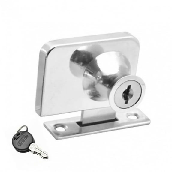Wine Cabinet Locks Door Lock Kit 1 Pc For 5-8mm Glass Set Showcase Single/double Doors Sliding Glass Zinc Alloy