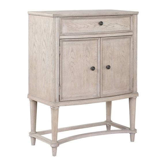 Wine Cabinet with 2 Doors and Lift Top Storage Antique White - Saltoro Sherpi