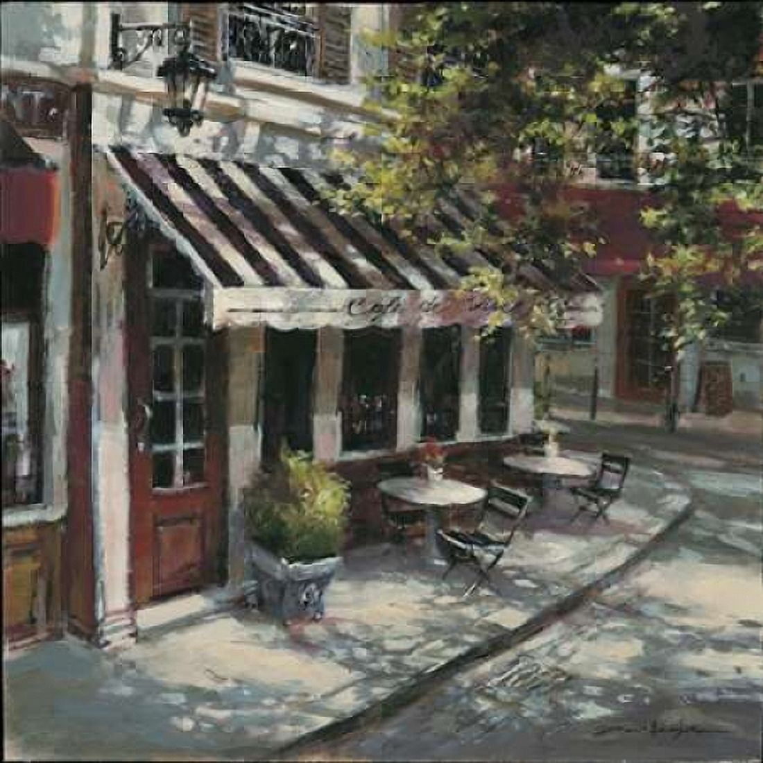 Wine Cafe Canvas Art - Brent Heighton (24 x 24)