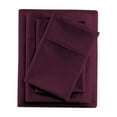 thumbnail image 1 of Wine California King Size Sheet Set Soft Brushed Bed Sheets Microfiber Hotel Luxury Set of 4 Pieces – Flat Sheet Fitted Sheet 2 Pillowcases 15 " Deep Pocket Fade Wrinkle Stain Resistant Bedding, 1 of 6