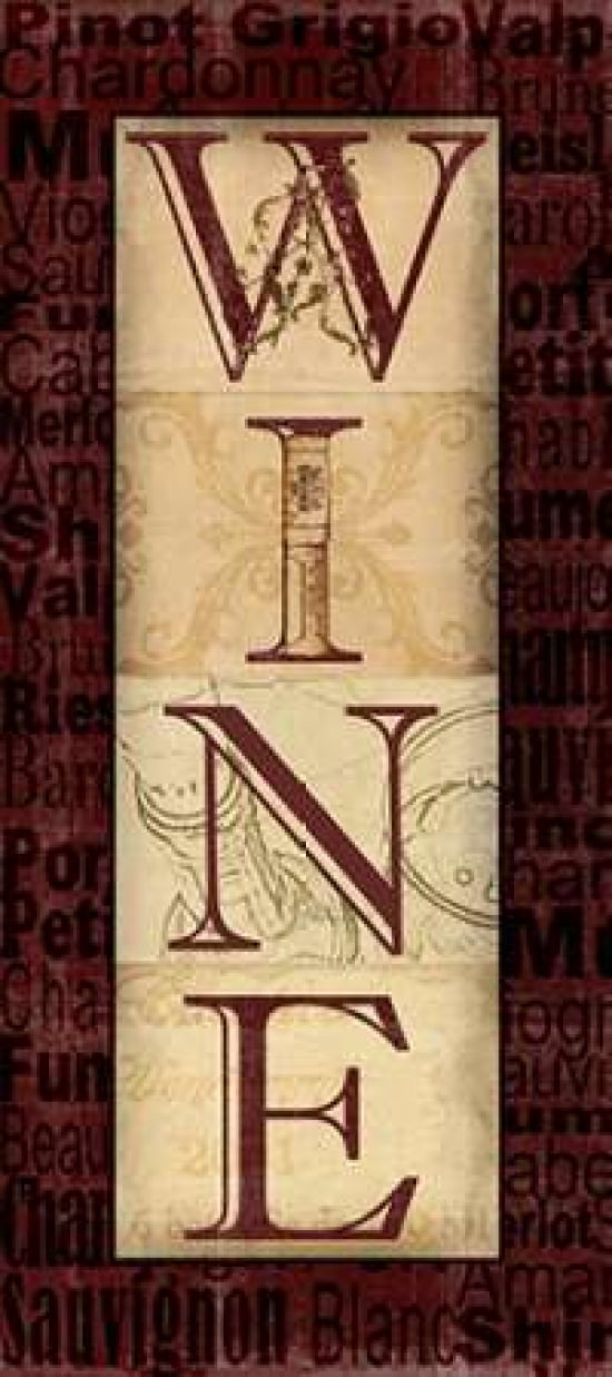 Wine Canvas Art - Lisa Wolk (10 x 20)