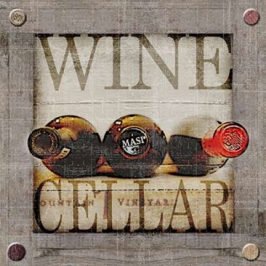 Wine Cellar Canvas Art - Lisa Wolk (24 x 24)