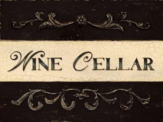 Wine Cellar Plaque Canvas Art - Arnie Fisk (18 x 24)