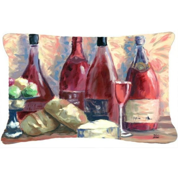 Wine & Cheese by David Smith Fabric Decorative Pillow