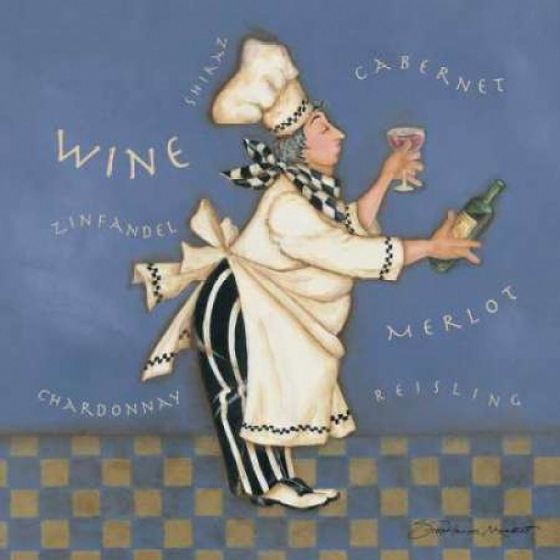 Wine Chef Canvas Art - Stephanie Marrott (24 x 24)