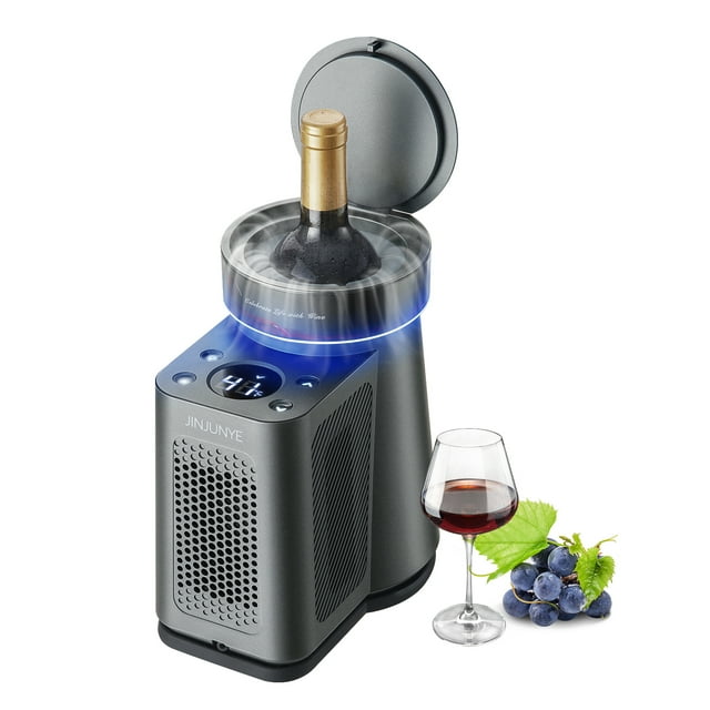 Wine Chiller Electric, JINJUNYE 34°F68°F Adjustable Portable Single