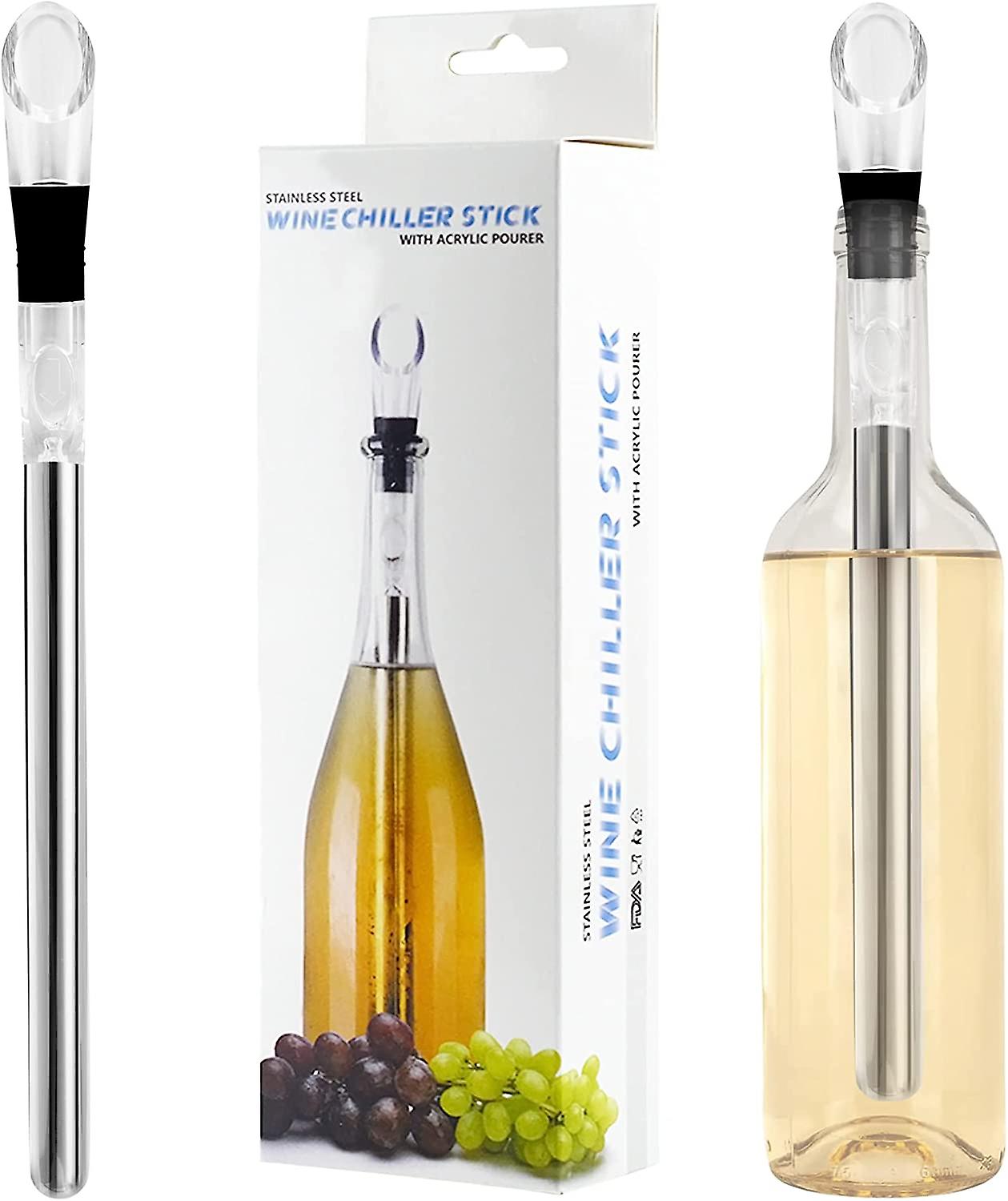Wine Chiller, Stainless Steel Wine Bottle Cooler Stick, 3in1 Rapid
