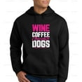 thumbnail image 1 of Wine Coffee Chocolate Dogs Funny Pet Lover Drink Food Humor Mom Life T-Shirt, SW, Hoodie Unisex, up to 5XL, 1 of 4