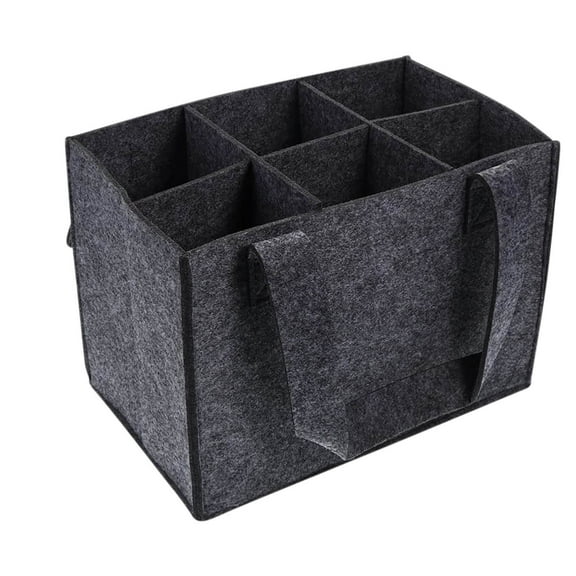 Wine Cooler Bag 6 Bottle, Usavan Insulated Travel Carrying Case with Divider, Sturdy Handle Portable Wine Tote for Picnic Beach Party Gift