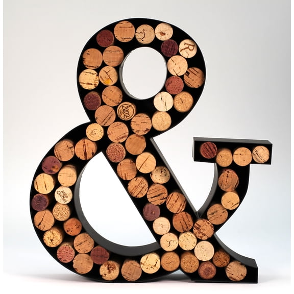 Wine Cork Holder Makes for Great Wine Accessories Perfect Monogrammed Gifts for Women to Store Wine Corks. Wine Decor or Wine Cork Holder Decor Will Brighten Up Kitchen! (Ampersand)