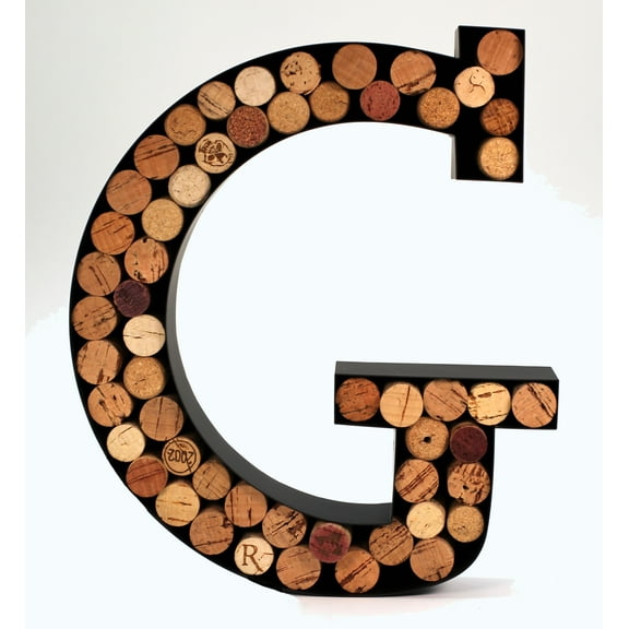 Wine Cork Holder Makes for Great Wine Accessories Perfect Monogrammed Gifts for Women to Store Wine Corks. Wine Decor or Wine Cork Holder Decor Will Brighten Up Kitchen! (Letter G)