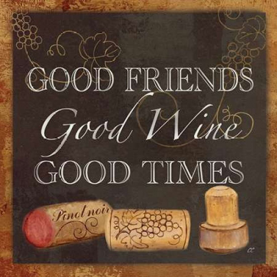 Wine Cork Sentiment III Canvas Art - Cynthia Coulter (24 x 24)