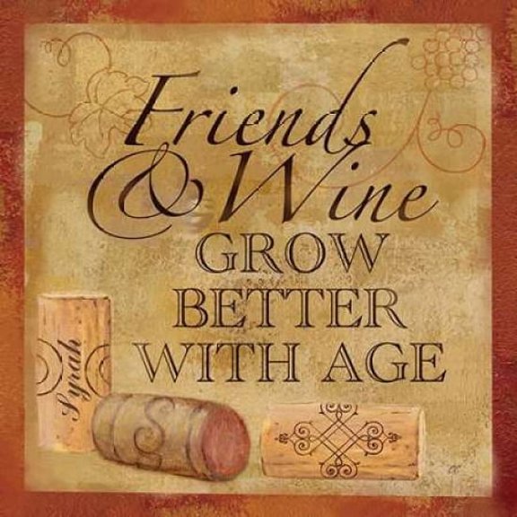 Wine Cork Sentiment IV Poster Print by Cynthia Coulter (12 x 12)