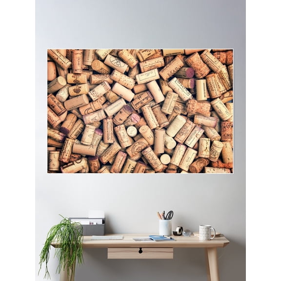 Wine Corks Poster Wall Art, Modern Wall Decor For Living Room Bedroom, 8x12 UNFRAMED