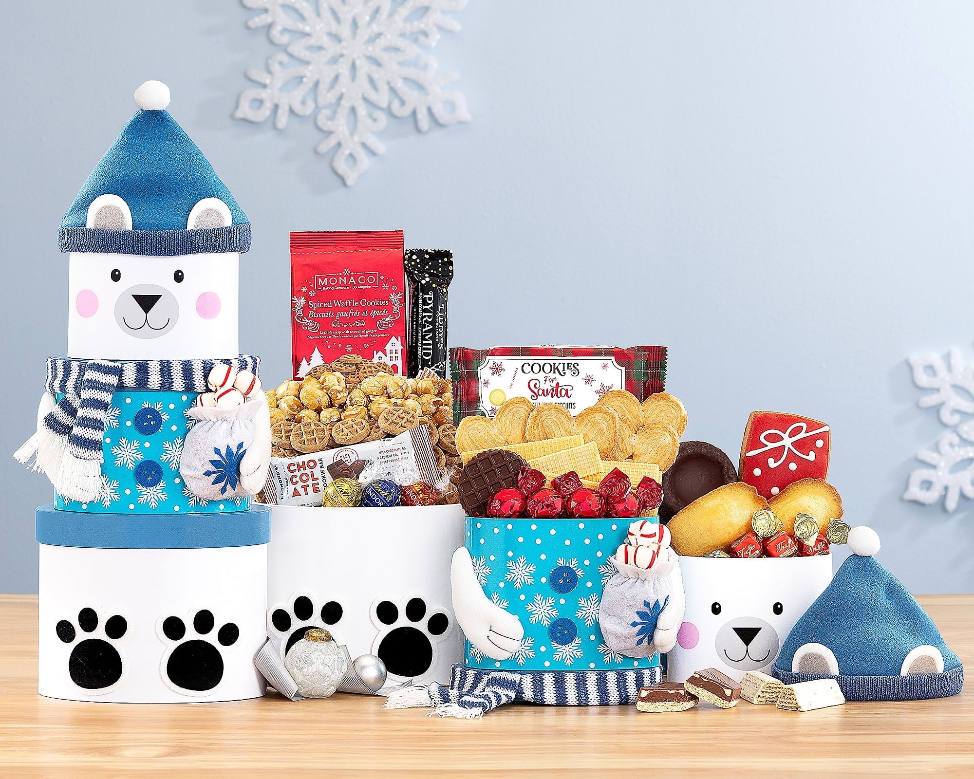 Wine Country Gift Baskets- Polar Bear Gift Tower