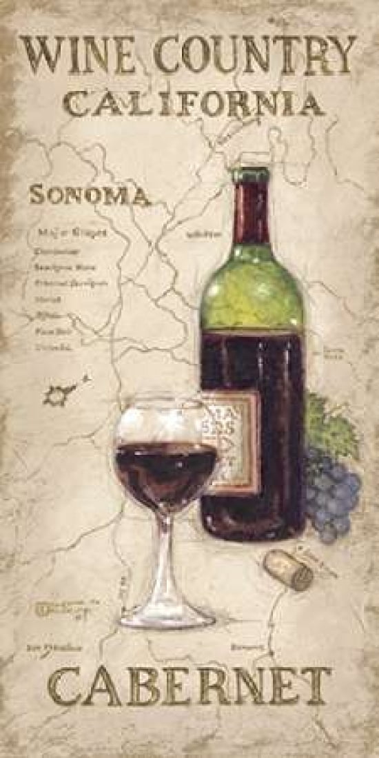 Wine Country II Canvas Art - Janet Kruskamp (10 x 20)