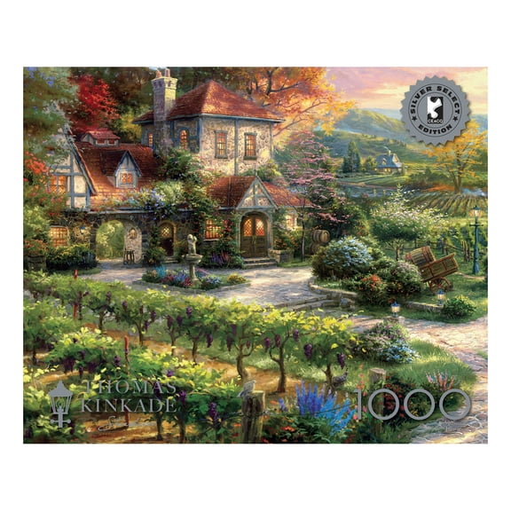 Ceaco 1000-Piece Silver Select Wine Country Living Interlocking Jigsaw Puzzle for Adults Ages 14+
