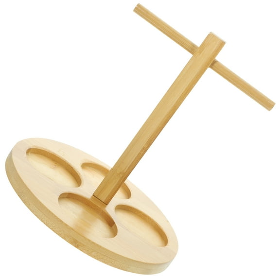 Houderco Wine Cup Tray Wooden Cup Holder For Party Occasions 1Pack 7.9X7.8X7.8In