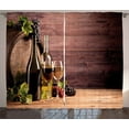 thumbnail image 1 of Ambesonne Wine Curtains 2 Panel Set, Rustic Viticulture Concept, 108" x 96", Brown Green Pale Brown, 1 of 3
