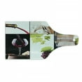 thumbnail image 1 of Wine Cutting Board, Wine Collage with Cask Bottle Wineglass Grape Gourmet Taste Beverage, Decorative Tempered Glass Cutting and Serving Board, Wine Bottle Shape, Pale Green Burgundy, by Ambesonne, 1 of 1