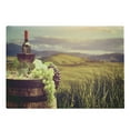 thumbnail image 1 of Wine Cutting Board, Italy Tuscany Landscape Rural Vineyard Autumn Harvest Grapes Drink Viticulture, Decorative Tempered Glass Cutting and Serving Board, Large Size, Green Black Brown, by Ambesonne, 1 of 1