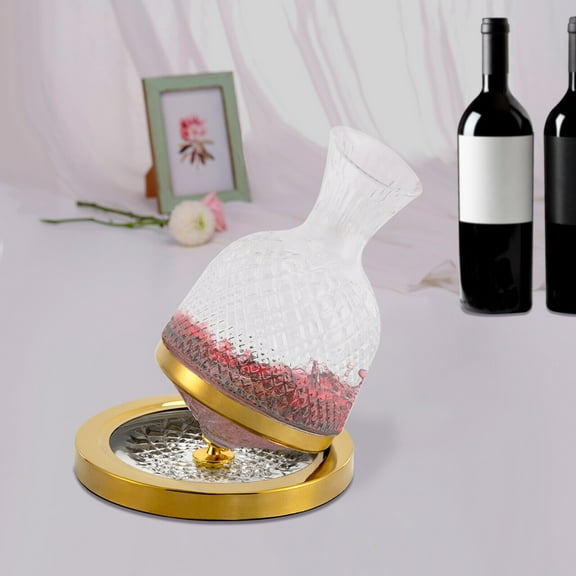 Wine Decanter 360° Rotation Base Crystal Whiskey Decanter Bottle Bourbon 1500ml