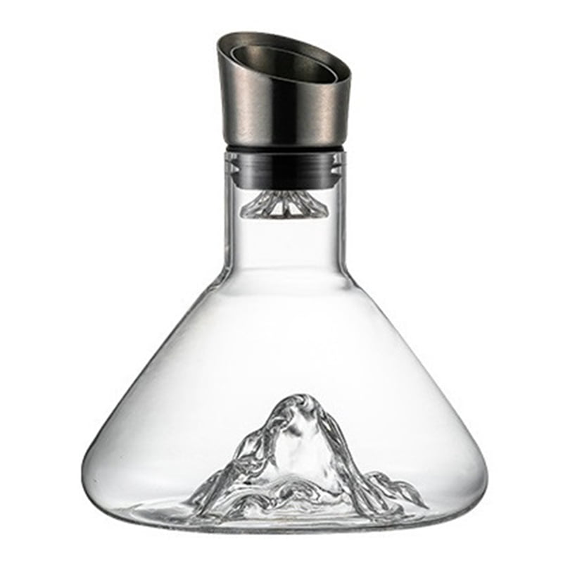 Wine Decanter, Crystal Clear Wine Decanter with Aerator, Red Wine Carafe with Built-in-Dispenser,