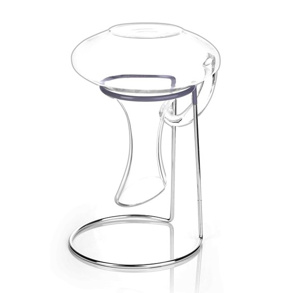 Wine Decanter Drying Stand with Rubber Coated Top to Prevent Scratches, Wine Decanter Drying Rack for Standard and Large size,Decanter and Wine Glass NOT Included (Grey Drying Rack)