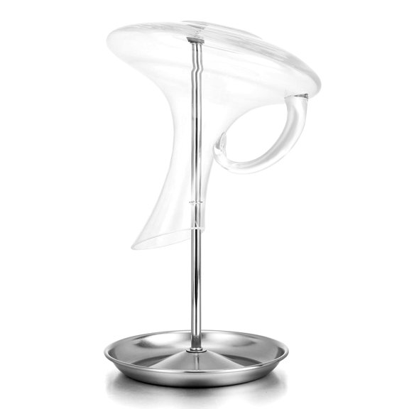 Wine Decanter Drying Stand with Rubber Coated Top to Prevent Scratches, Wine Decanter Drying Rack for Standard and Large size,Decanter and Wine Glass NOT Included (Grey Drying Rack)