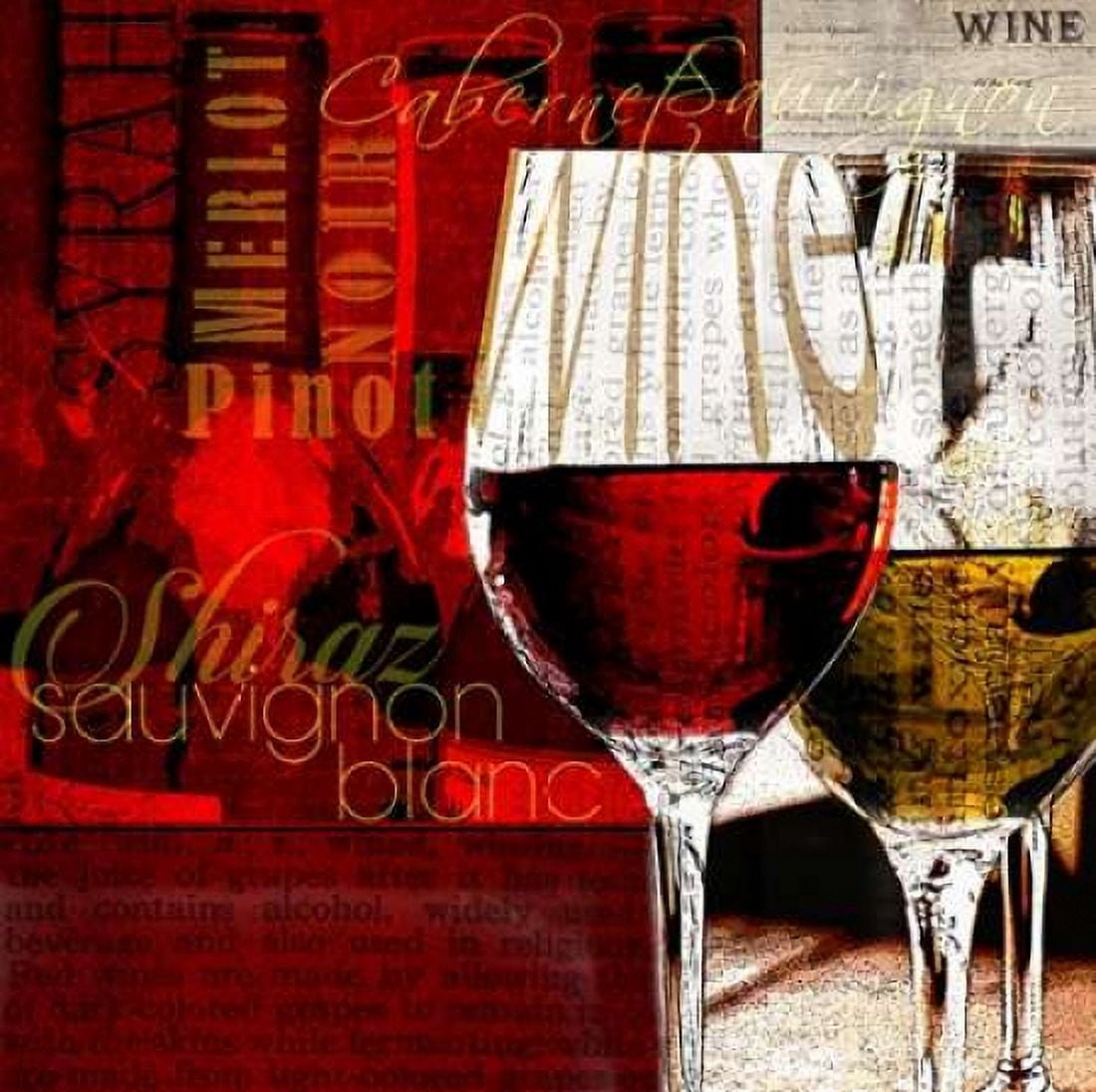 Wine Defined Canvas Art - Lisa Wolk (24 x 24)