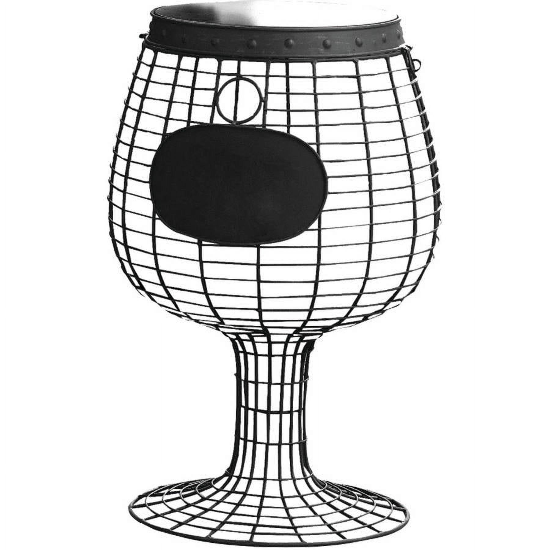 Wine Enthusiast 3311302 Wine Glass Cork Catcher Accent Table