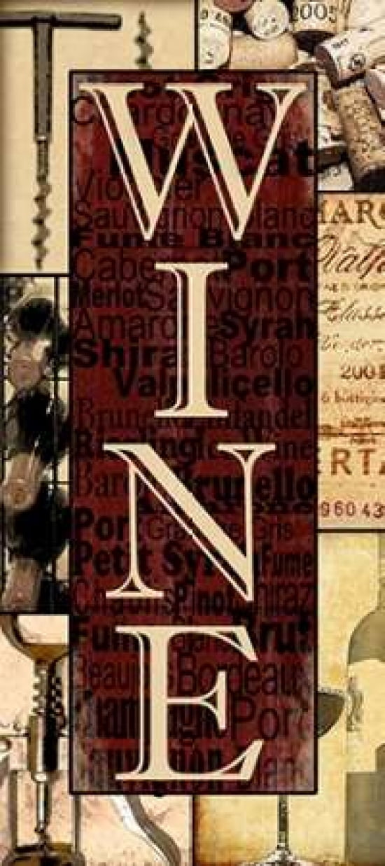 Wine Essentials Canvas Art - Lisa Wolk (10 x 20)