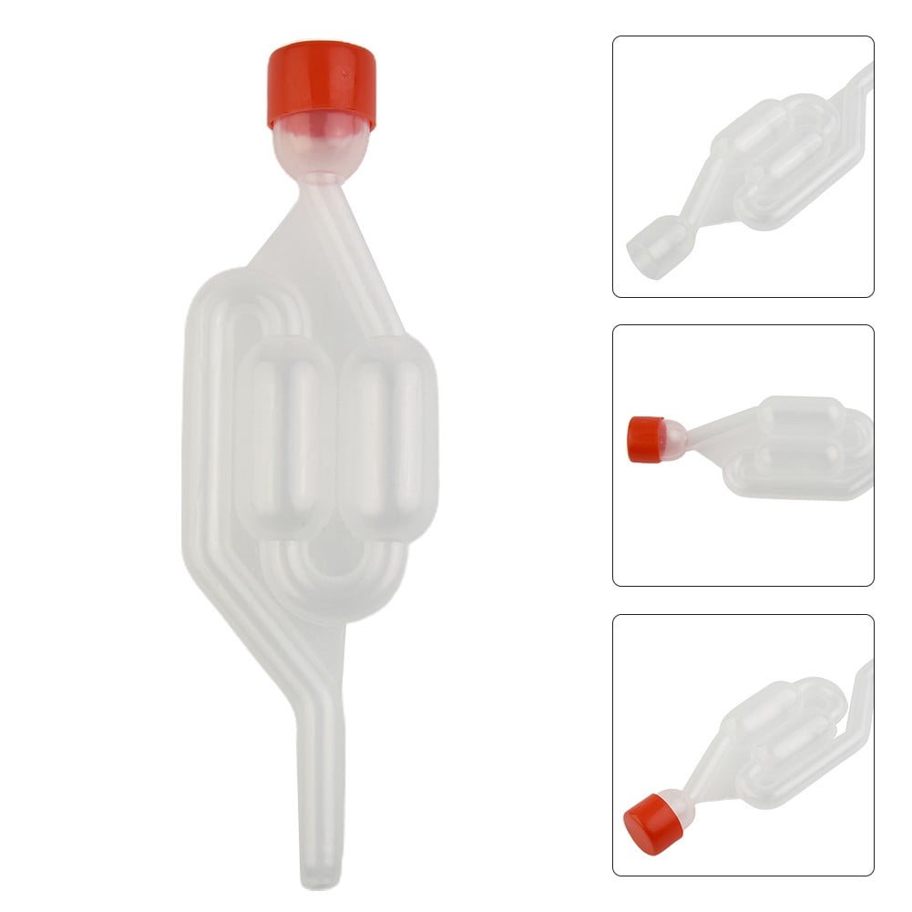 Wine Fermentation Airlock Valve Plastic Way Exhaust Seal Beer Brewing