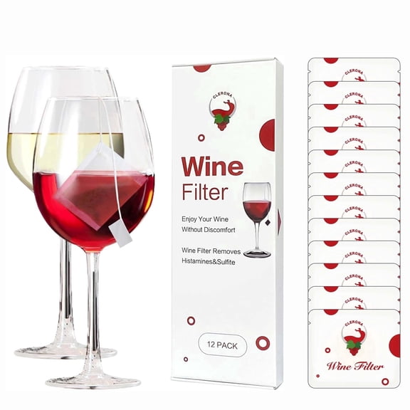 KENDINHF Portable Wine Aerator with 12 Wine Filters, Set of 12