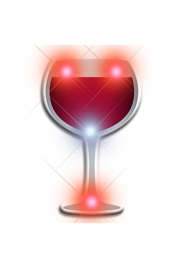 Wine Flashing Body Light Lapel Pins