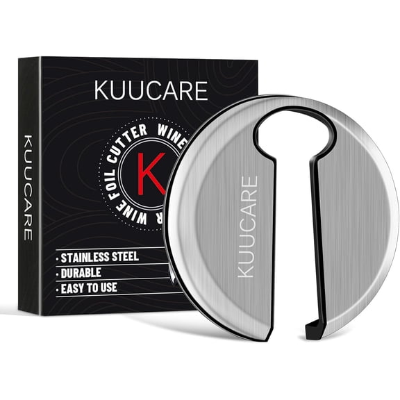 Wine Foil Cutter, Stainless Steel Foil Remover with Sharp Blades for Wine Bottles, Effortless Cutting for Neck Label & Top Seal Cutter, Wine Opener Accessory for Wine Lovers